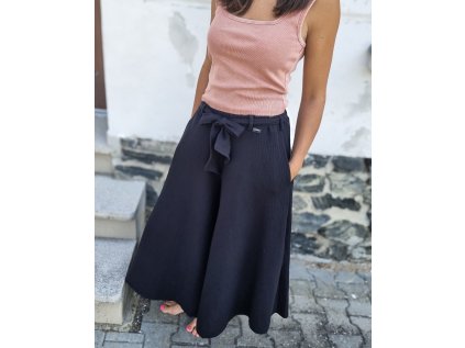 DÁMSKÁ mušelínová kalhotová sukně BLACK