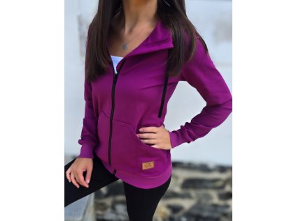 Mikina dámská MAGENTA zipper
