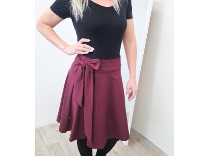 Zavinovací sukně BORDÓ