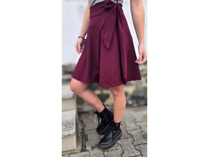 Zavinovací sukně BORDÓ