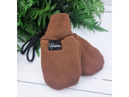 Bezpalcové WARM rukavice HNĚDÁ