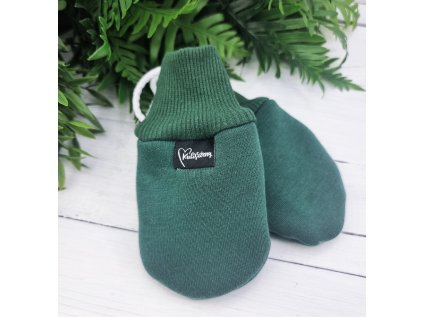 Bezpalcové WARM rukavice LAHVOVĚ ZELENÁ