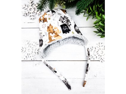 Ušanka s beránkem BEDEAR Grey