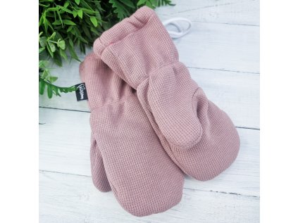 Zateplené rukavice s palcem Wafle PURPLE
