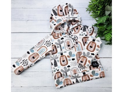 Mikina s oušky LION