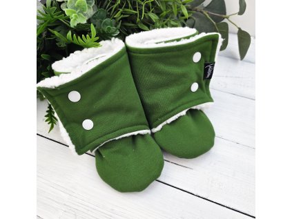 Capáčky barefoot s černým beránkem GRASS