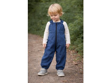 SOFT kalhoty s laclem ŠEDOMODRÁ