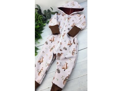 SOFTSHELL KOMBINÉZA rostoucí s kapsami ANIMALS