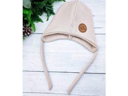 Ušanka dvouvrstvá WAFLE CAPPUCCINO