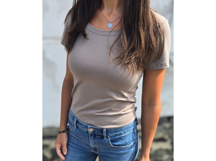 Dámské tričko basic PÍSKOVÁ