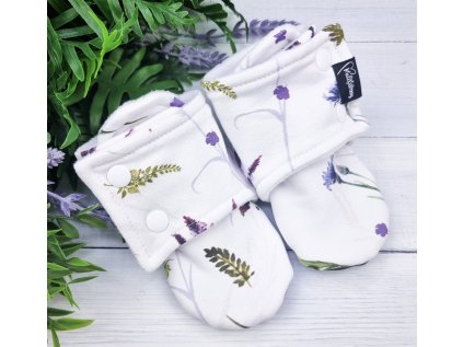 Capáčky barefoot s microfleece BLOOM white