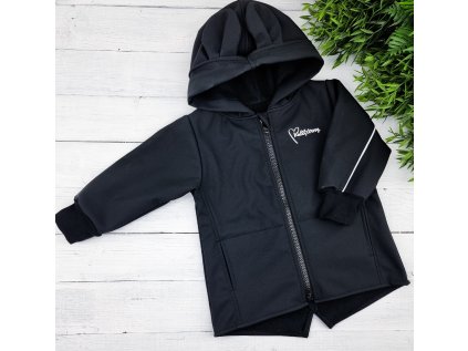 Softshell bunda s kapsami BLACK