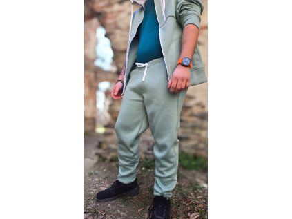 Pánské tepláky UNIT WARM MÁTOVÁ