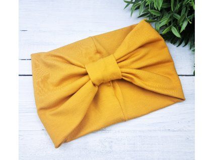 Čelenka Turban MUSTARD