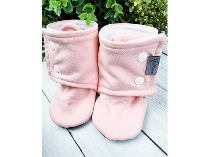 Capáčky barefoot s microfleece POWDER White