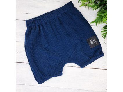 Basic mušelínové kraťasy NAVY