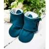 Capáčky barefoot s microfleece TEAL White