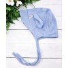 Čepeček s oušky POWDER BLUE mušelín