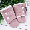 Capáčky barefoot s beránkem wafle PURPLE White