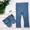 Capáčky barefoot s fleesem RIB Light blue