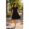 Dámské mušelínové BOHO šaty BLACK