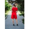 Úpletové zavinovací šaty s kolovou sukní RED