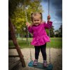 Dívčí kabátek s volánkem WARM - FUCHSIA