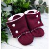 Capáčky barefoot s fleesem WARM MERLOT