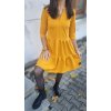 Dámské teplákové BOHO šaty MUSTARD