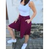 DÁMSKÁ mušelínová kalhotová sukně WINE