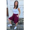 DÁMSKÁ mušelínová kalhotová sukně WINE