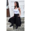 DÁMSKÁ tepláková kalhotová sukně BLACK