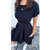 Mušelínové šaty KATE s kapsami BLACK
