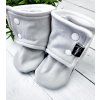 Capáčky barefoot s microfleece SVĚTLE ŠEDÁ White