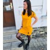 Úpletové šaty s kapsami MUSTARD