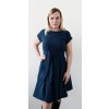 Mušelínové šaty KATE s kapsami NAVY