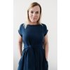 Mušelínové šaty KATE s kapsami NAVY