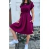 Mušelínové šaty KATE s kapsami WINE