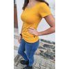 Dámské tričko basic MUSTARD