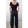 Široké kalhoty s kapsami silk BLACK