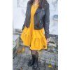 Dámské teplákové BOHO šaty MUSTARD