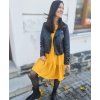 Dámské teplákové BOHO šaty MUSTARD