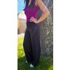 Široké kalhoty silk BLACK