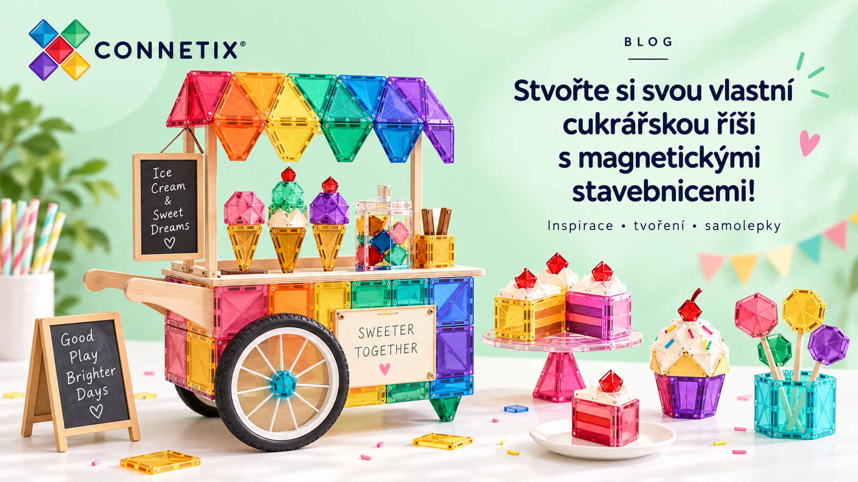 Stvořte si svou vlastní cukrářskou říši s magnetickými stavebnicemi!