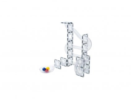 23118 5 100 pcs colored marble run series toy set colored tiles with transparent tubes 6