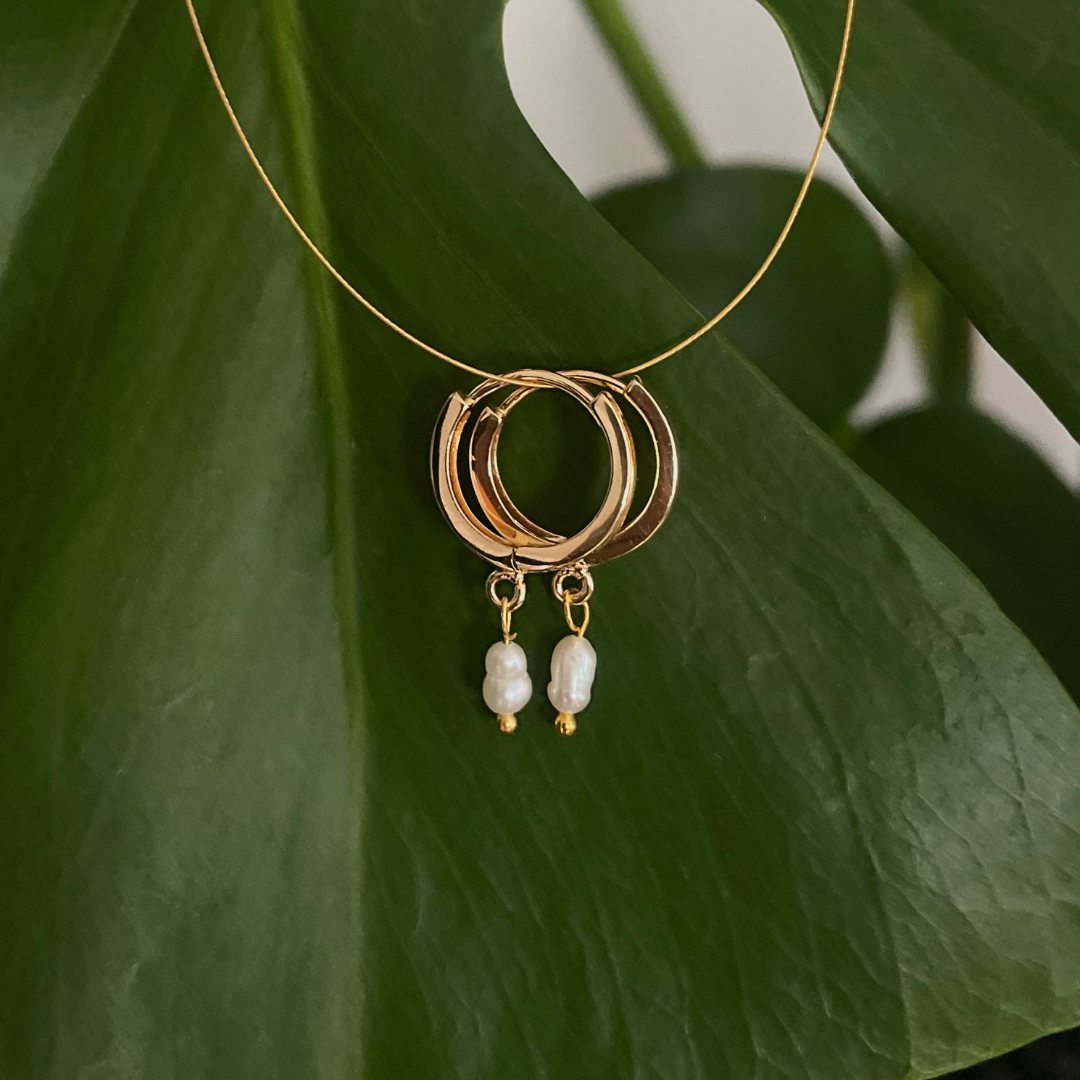 NÁUŠNICE SIMPLE PEARLS Barva: chirurgická ocel pozlacená