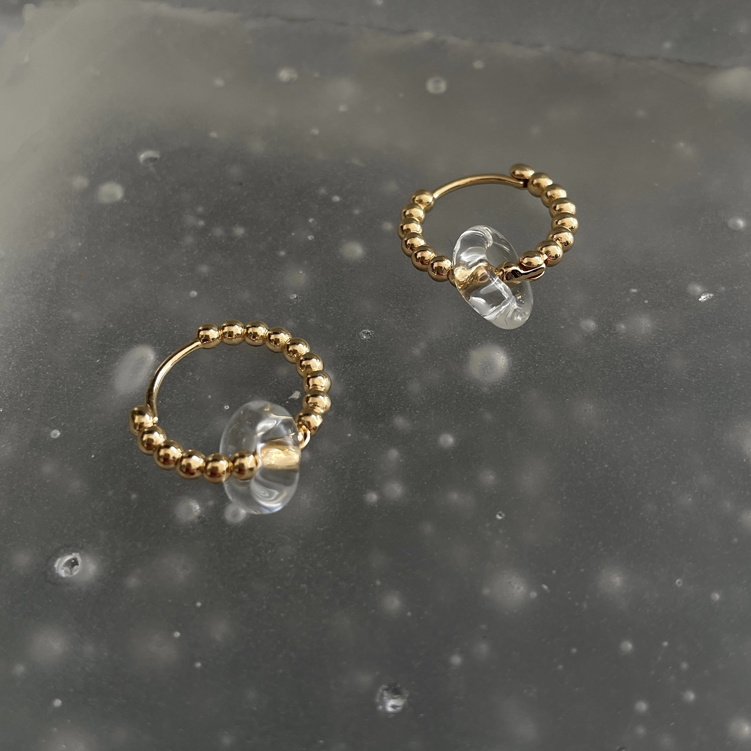 NÁUŠNICE RINGS MINI CURLY Barva: chirurgická ocel postříbřená