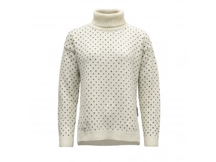 DEVOLD Sørisen DÁMSKÝ VLNĚNÝ SVETR Offwhite/Ink