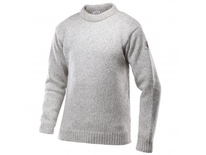 DEVOLD NANSEN KLASICKÝ VLNĚNÝ SVETR CREW NECK GREY MELANGE