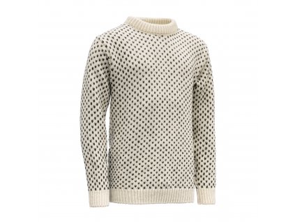 DEVOLD Nordsjø Wool Sweater KLASICKÝ VLNĚNÝ SVETR OFFWHITE